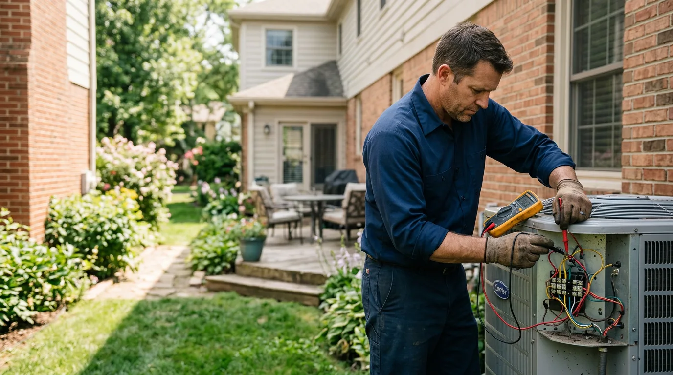 HVAC technician working near East Concord, NY